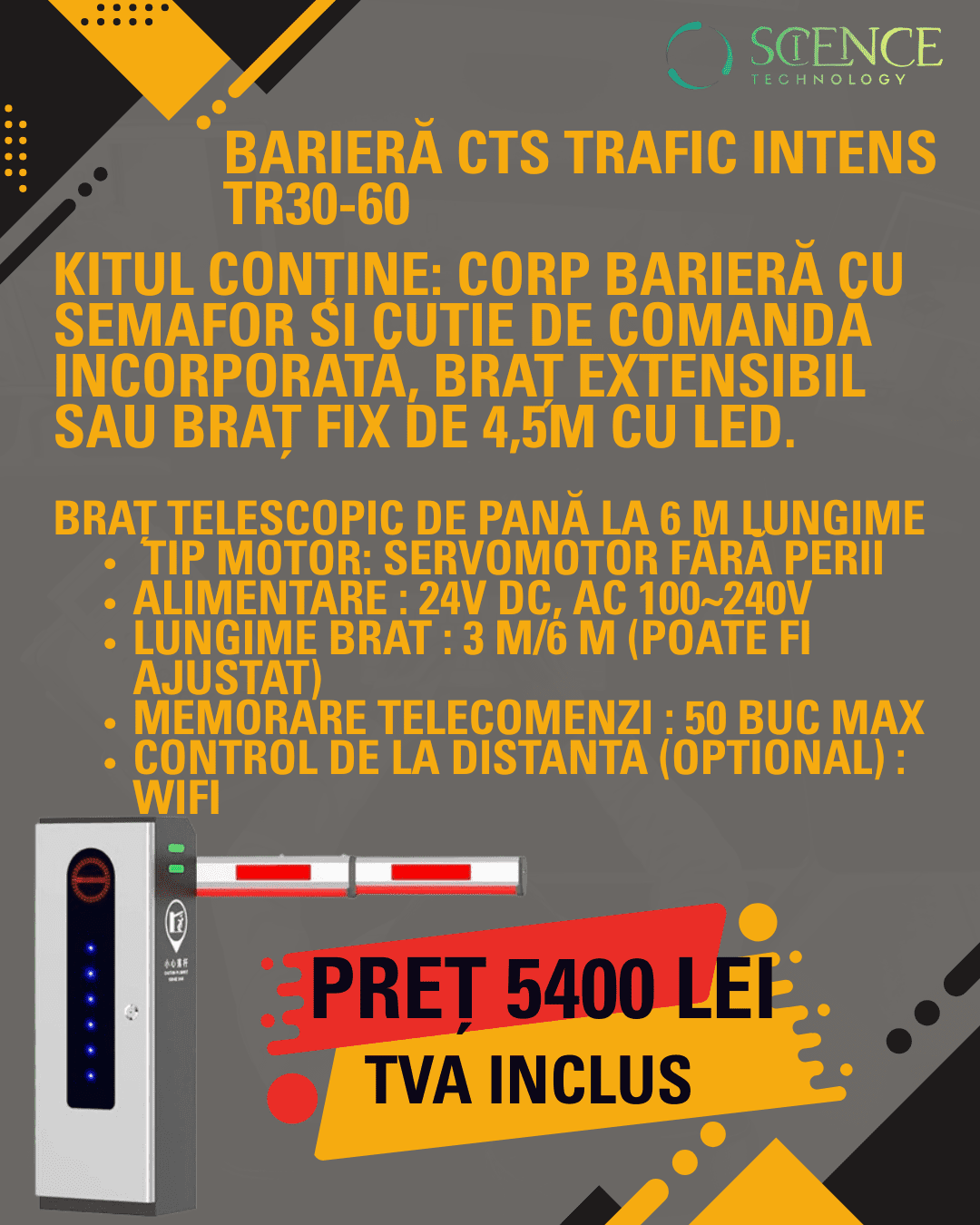 Barieră CTS Trafic Intens TR30-60 Barieră CTS Trafic Intens TR30-60 - imagine 1