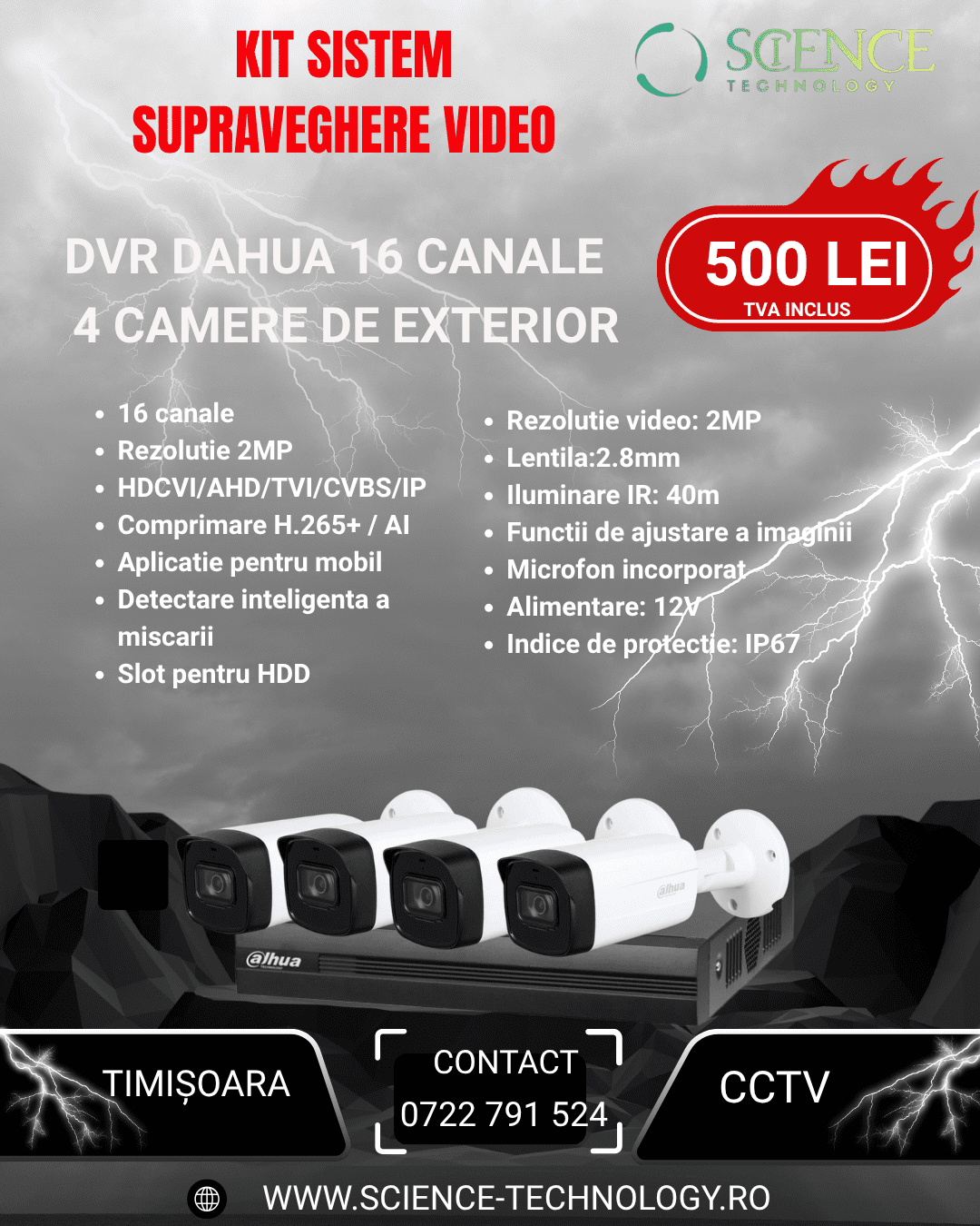 Kit sistem supraveghere video - imagine 1
