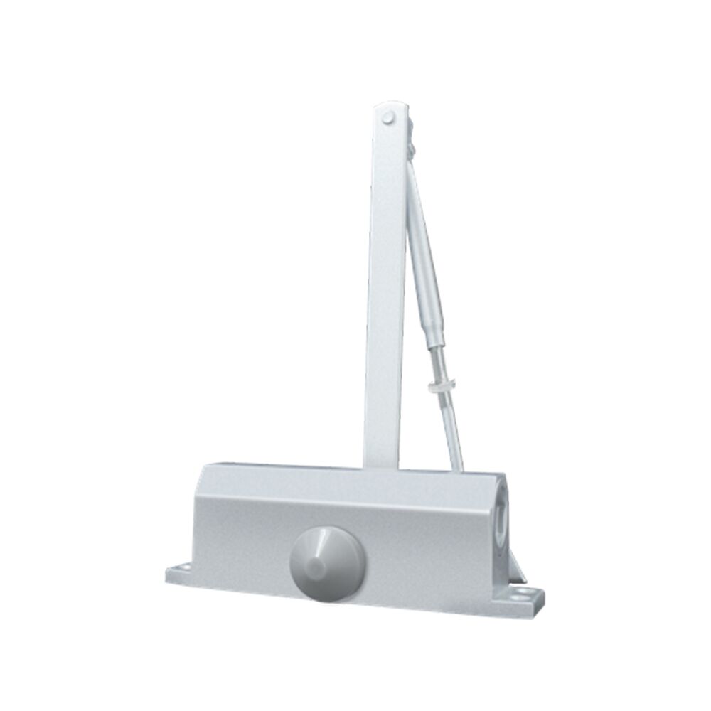 Amortizor hidraulic cu brat pentru usa Secukey C-CLOSER 3, 60-80 Kg, argintiu, aluminiu - imagine 1