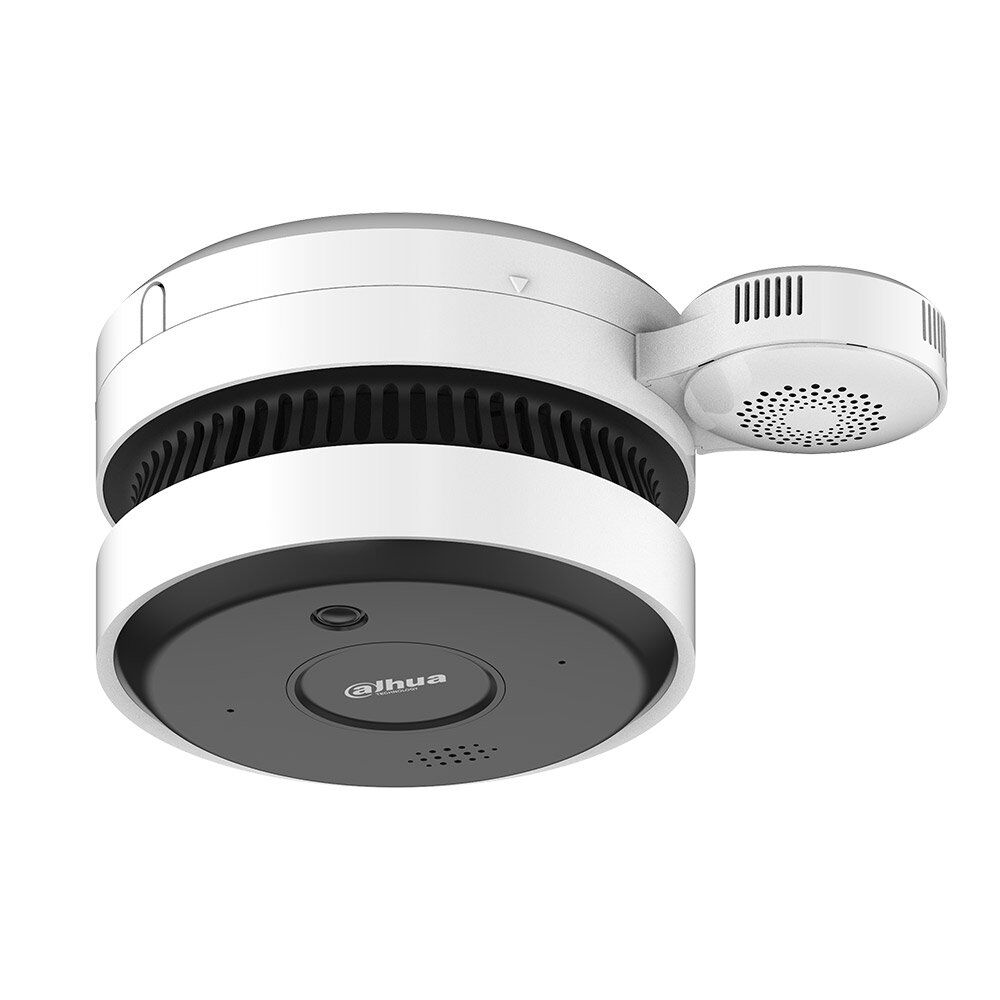 Camera AI-Fire IP cu detector fum Dahua HY-SAV849HA-ET, 5MP, IR 20, slot card, microfon si difuzor, alarma, detectie temperatura si umiditate, PoE - imagine 1