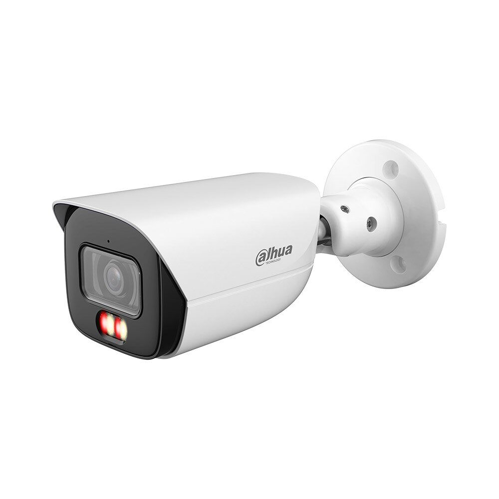Camera de supraveghere exterior IP cu iluminare duala Dahua WizSense IPC-HFW3849E-AS-IL-0280B, 8 MP, 2.8 mm, IR/Lumina calda 30 m, microfon, slot card, PoE - imagine 1