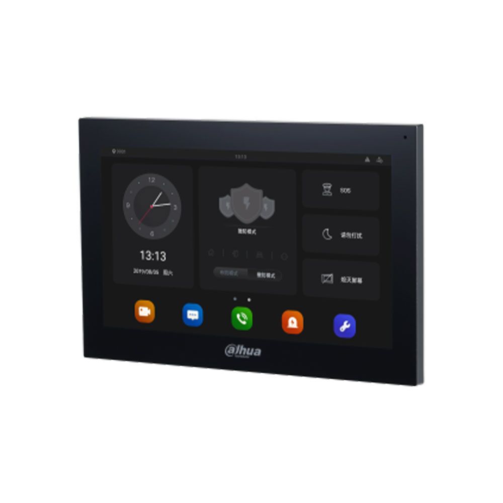Videointerfon de interior IP WiFi Dahua VTH5341G-W, 10 inch , slot card, android, PoE - imagine 1